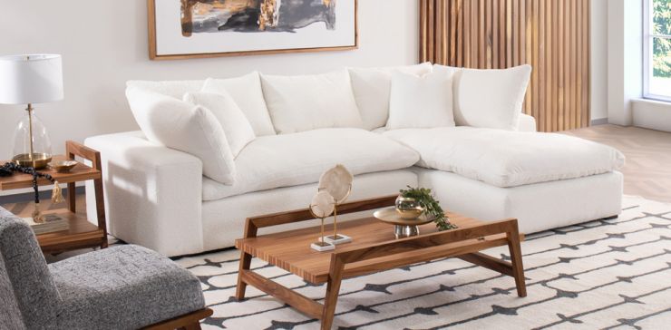 Sala en L Derecha Elysee Blanco