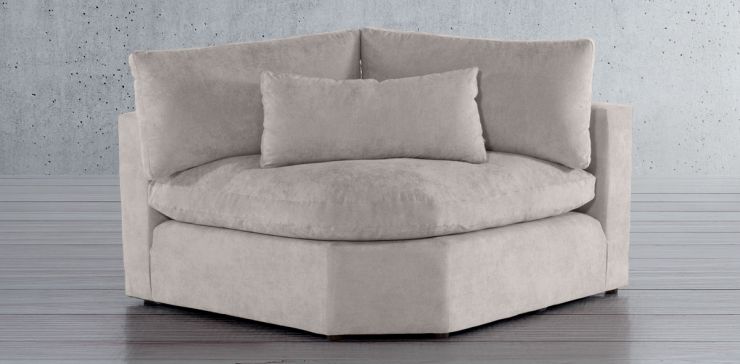 Sillón Esquinero Curvo Lugano Beige