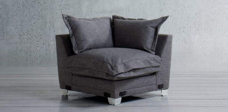 Sillón Esquinero Daria Mod Gris