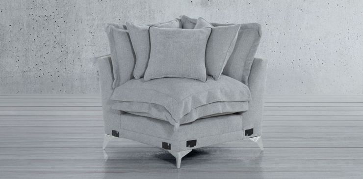 Sillón Esquinero Daria Gris