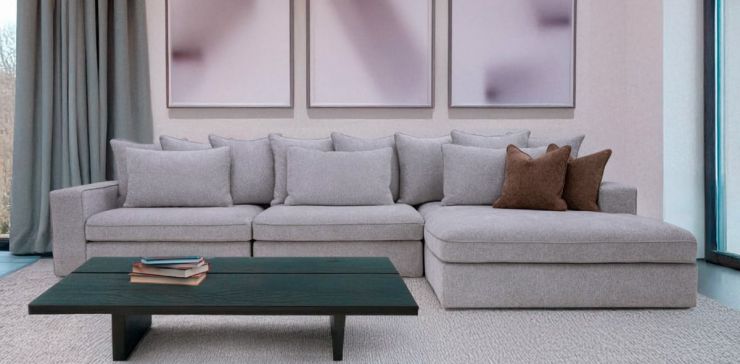 Sala en L Derecha Kyna Gris