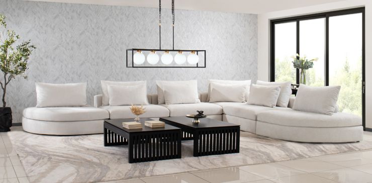 Sala Modular Lemans Blanco 6 Piezas