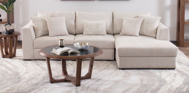 Sala en L Derecha Balik Beige