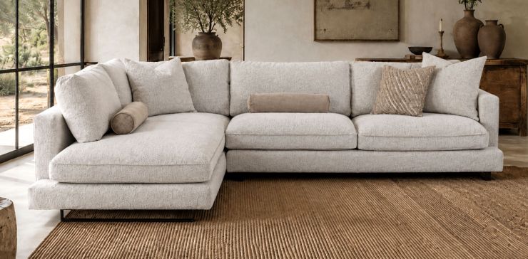 Sala en L Izquierda Ontario Beige