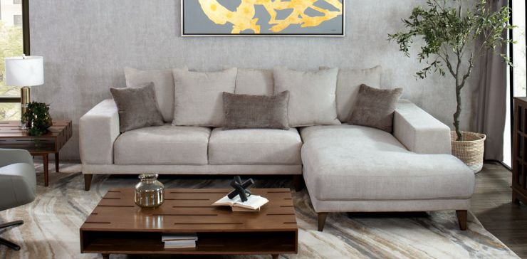 Sala en L Derecha Zaporini Beige