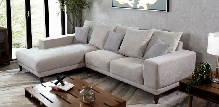 Sala en L Izquierda Zaporini PL Beige