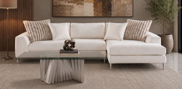 Sala en L Derecha Manhattan Blanco