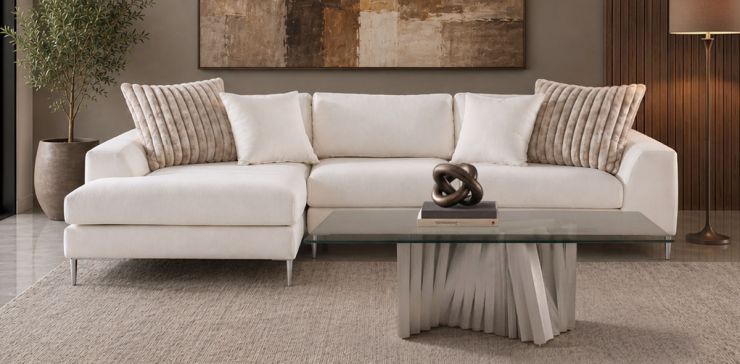 Sala en L Izquierda Manhattan Blanco