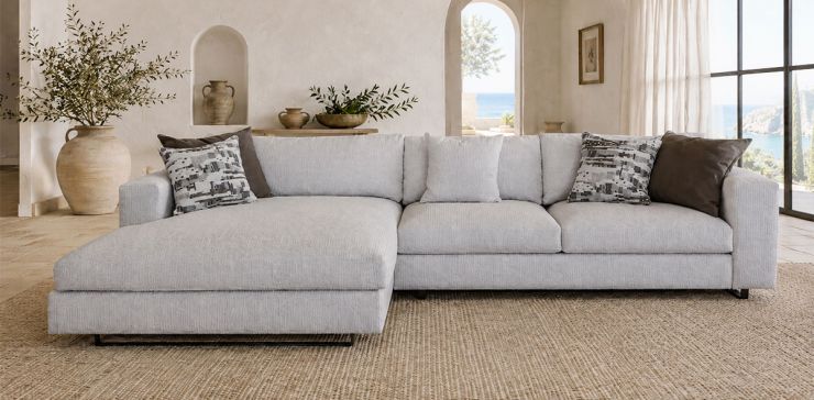 Sala en L Izquierda Westford Blanco