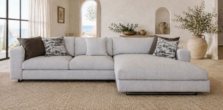 Sala en L Derecha Westford Blanco