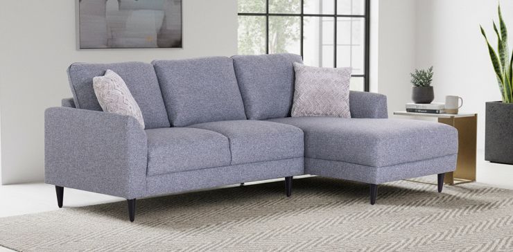 Sala en L Derecha Amanda Gris