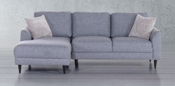 Sala en L Izquierda Amanda Gris