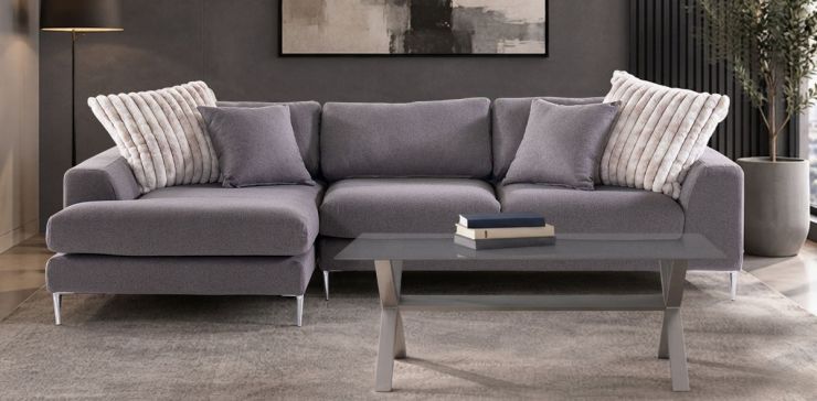Sala en L Izquierda Manhattan Dynamic Gris