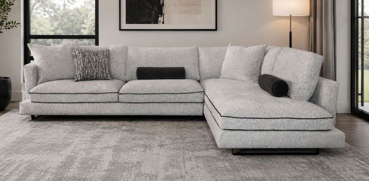 Sala en L Derecha Ontario Gris