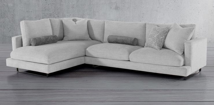 Sala en L Izquierda Vancouver Gris