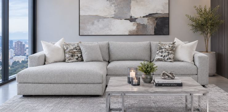 Sala en L Izquierda Westford Gris