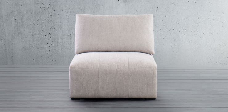 Sillón Sin Brazos Adela Mónaco Beige