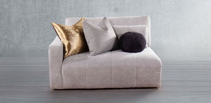 Sillón Brazo Izquierda Adela Gris