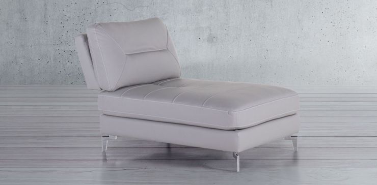 Sillón sin Brazos de Piel Biccari Silver 