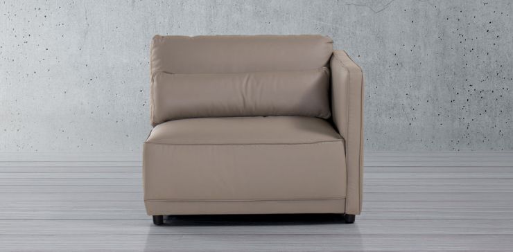 Sillón Derecho de Piel Forever Gris
