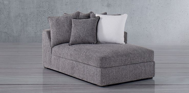Chaise Brazo Derecho Bella Gris Oxford