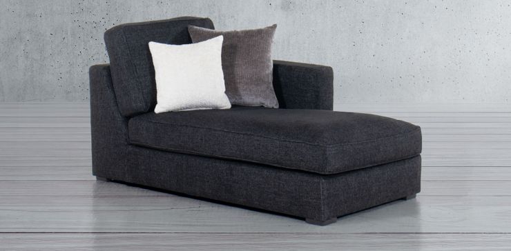 Chaise Long Derecho Bogart Negro
