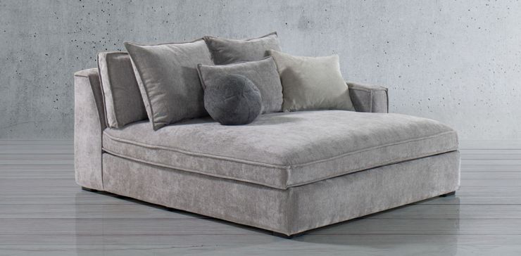 Chaise Long Derecho Tramontana Gris