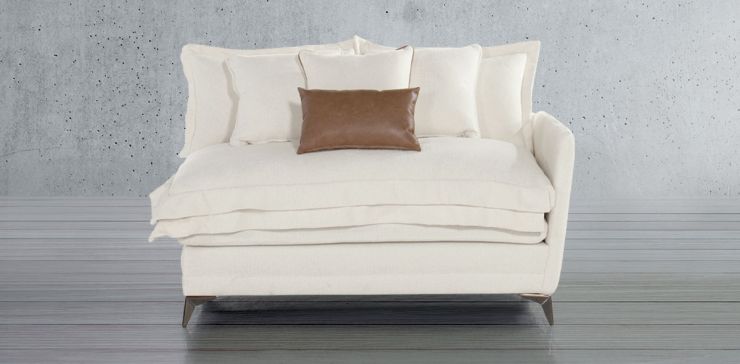 Sofá 2 Plazas Derecho Daria Beige