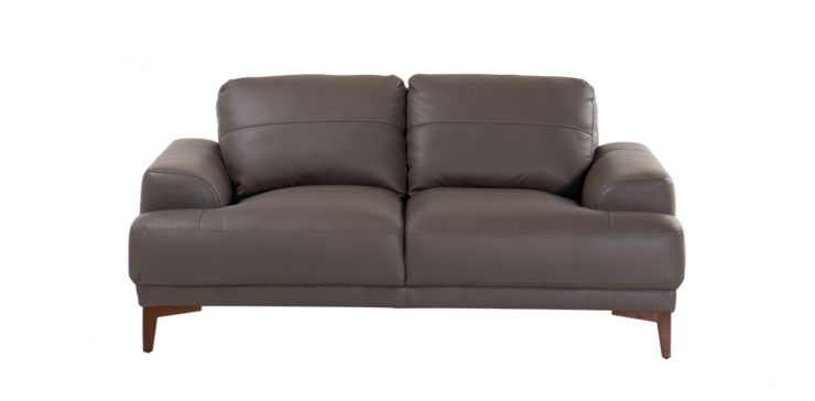 Sofá 2 Plazas de Piel Kaida Gris
