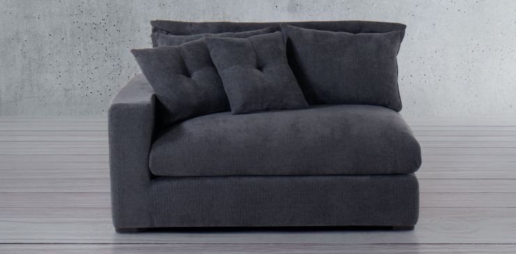 Sofá 2 Plazas Izquierdo Ashmont Negro