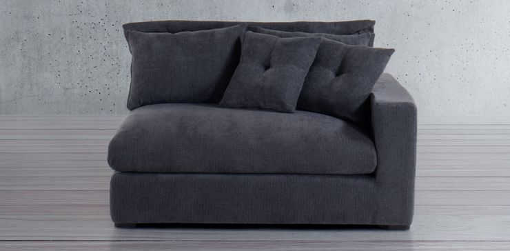 Sofá 2 Plazas Derecho Ashmont Negro