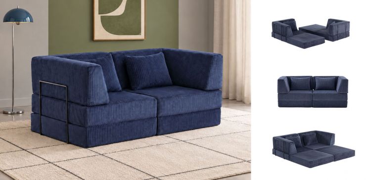 Sofá Cama Loto Azul