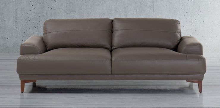 Sofá de Piel Kaida Gris