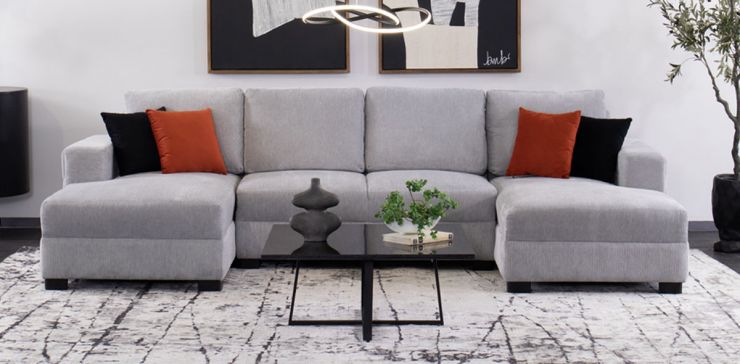 Sala Modular en U Terra Gris