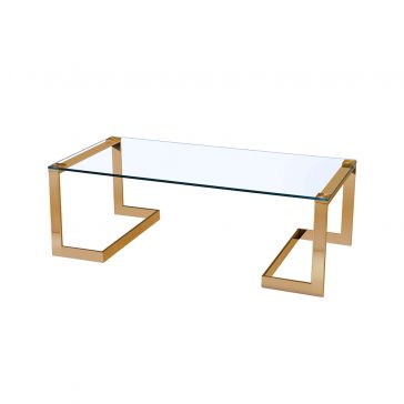 Mesa Centro 120 X 60 Cm Rectangular Brent Vidrio