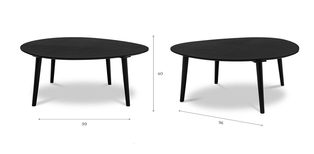 Mesa de Centro Irregular Kuk Negro