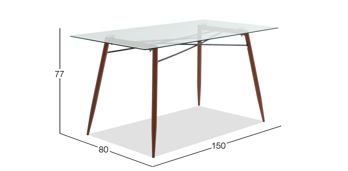 Antecomedor 150 X 80 Cm Rectangular Alba Vidrio