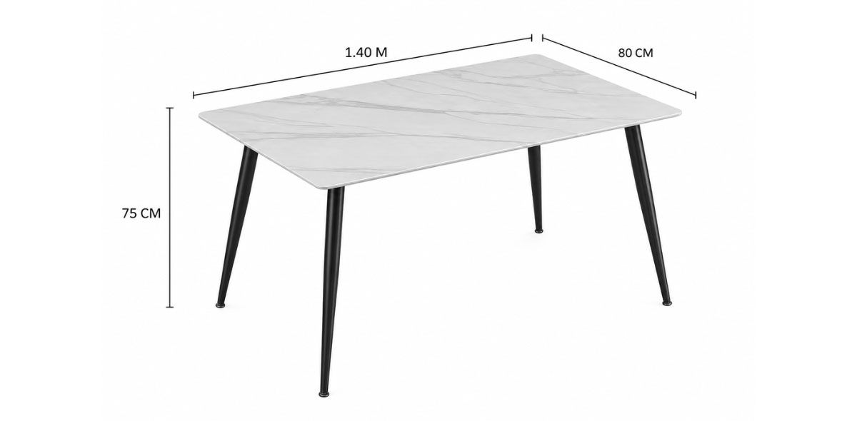 Mesa Comedor 140 x 80 cm Frida Blanco