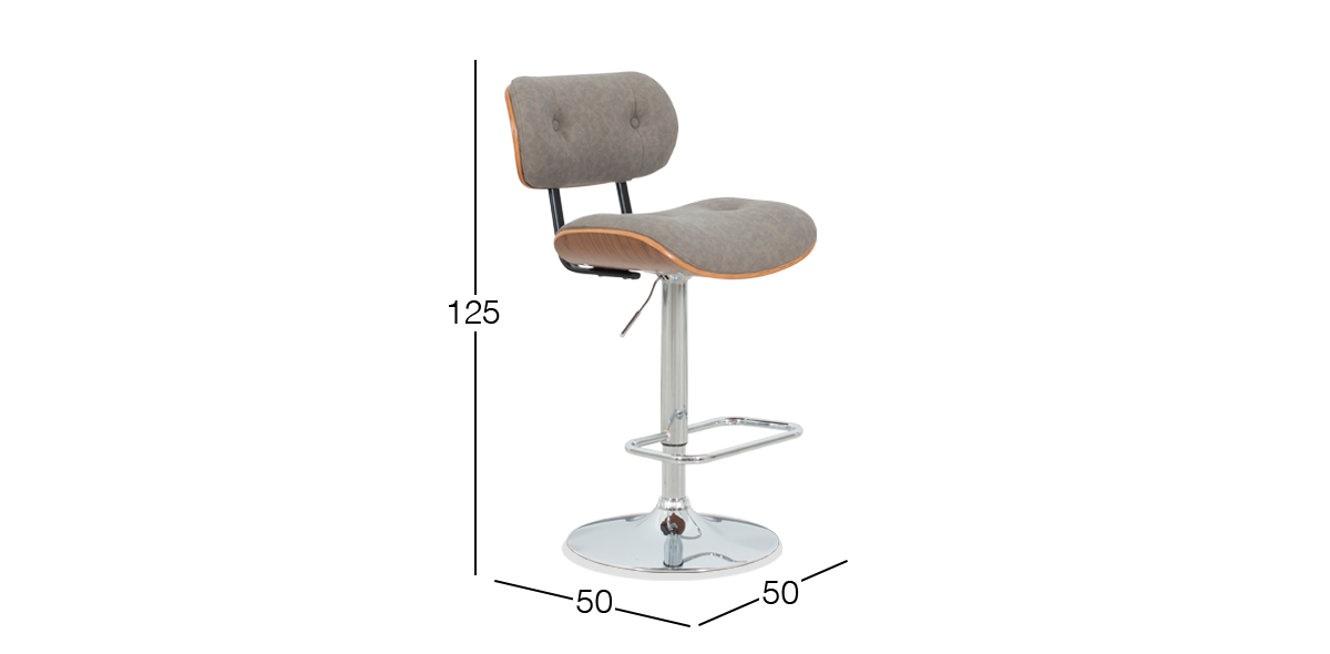 Banco Bar Altair Gris