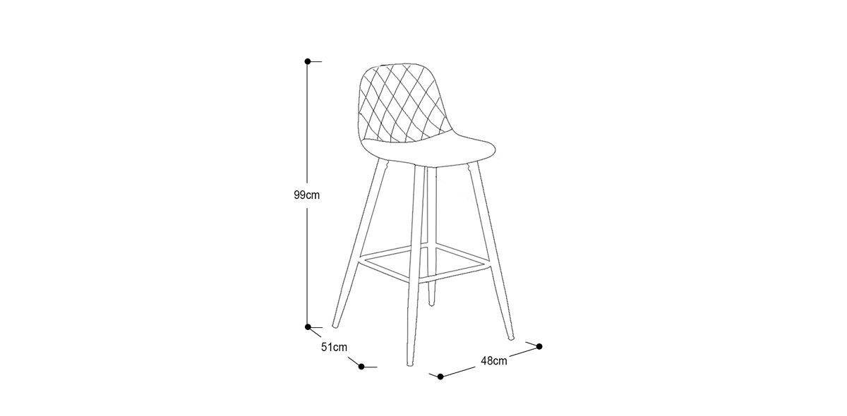 Banco Bar Toreto Gris