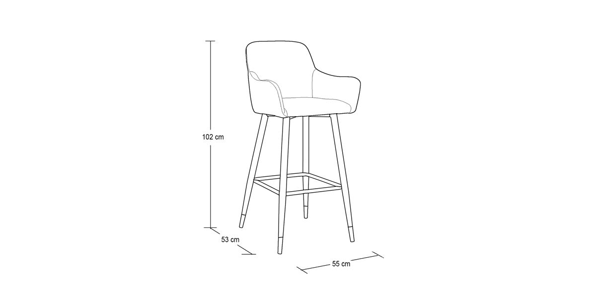 Banco Bar Pixi Negro