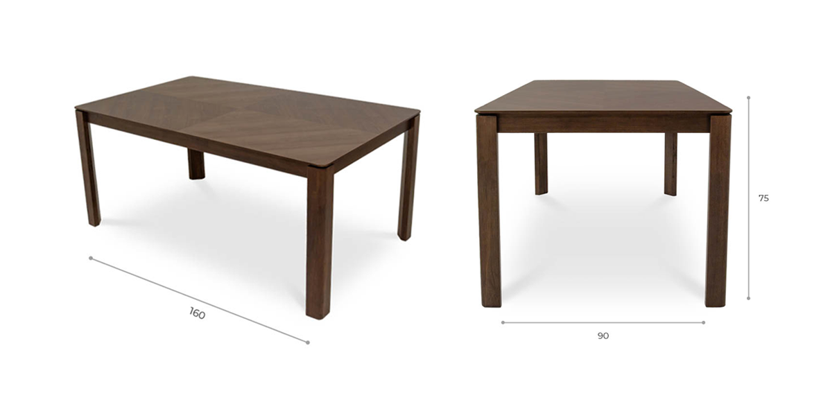 Mesa Comedor Rectangular 160 x 90 cm Biot Café