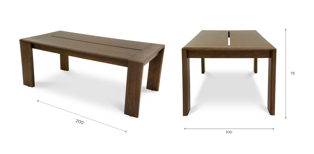 Mesa Comedor Rectangular 200 x 100 cm Jadi Café