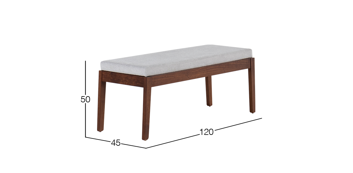 Banca 120 cm Granada II Gris