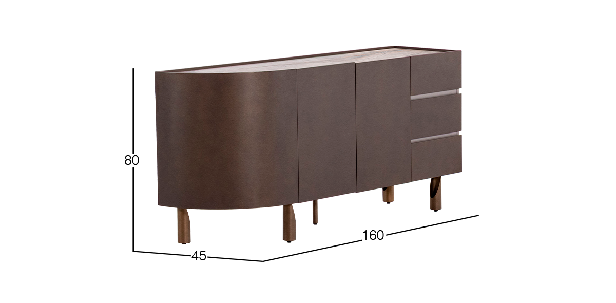 Buffet 160 x 45 cm Ayre Gris