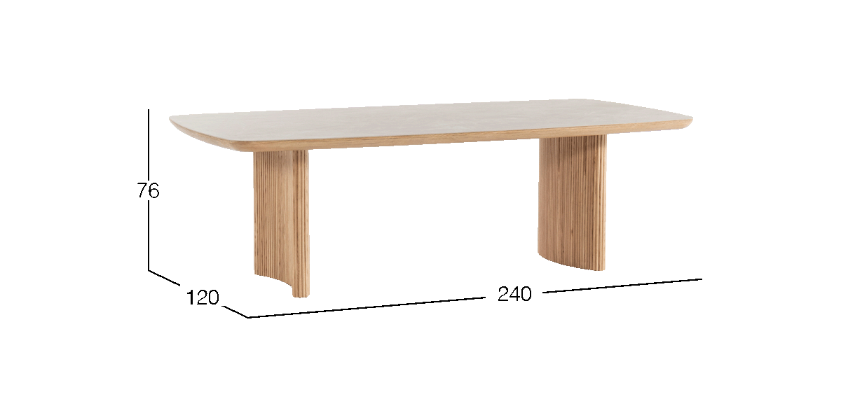 Mesa Comedor 240 x 120 cm Allens Beige