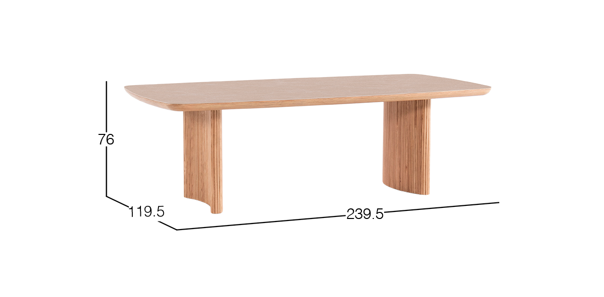 Mesa Comedor 240 x 120 cm Allens Beige