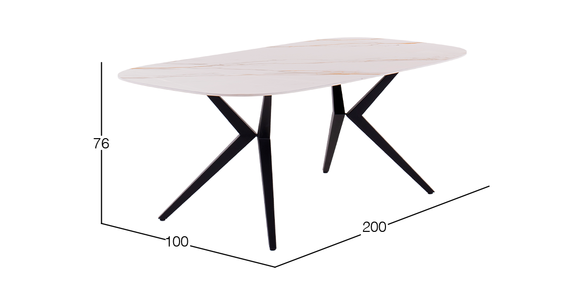 Mesa Comedor 200 x 100 cm Rummer Beige