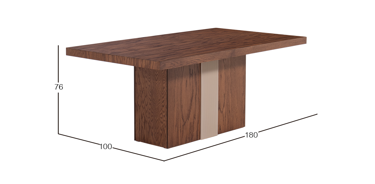 Mesa Comedor Rectangular 180 x 100 cm Divano Beige