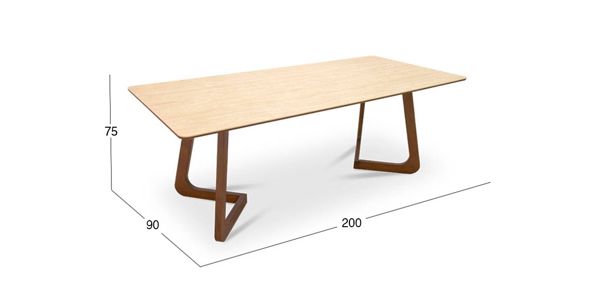 Mesa Comedor 200 x 90 cm Sovy Beige